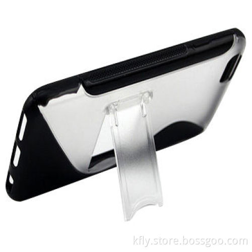 Black TPU and Frosted PC Phone Case with Stand, for Video Viewing